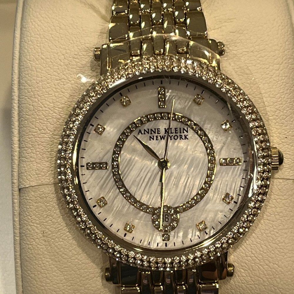 Anne Klein NY Swarovski Gold Tone NWOT